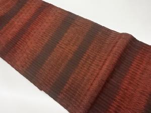 ふくれ織絞り横段模様全通洒落袋帯